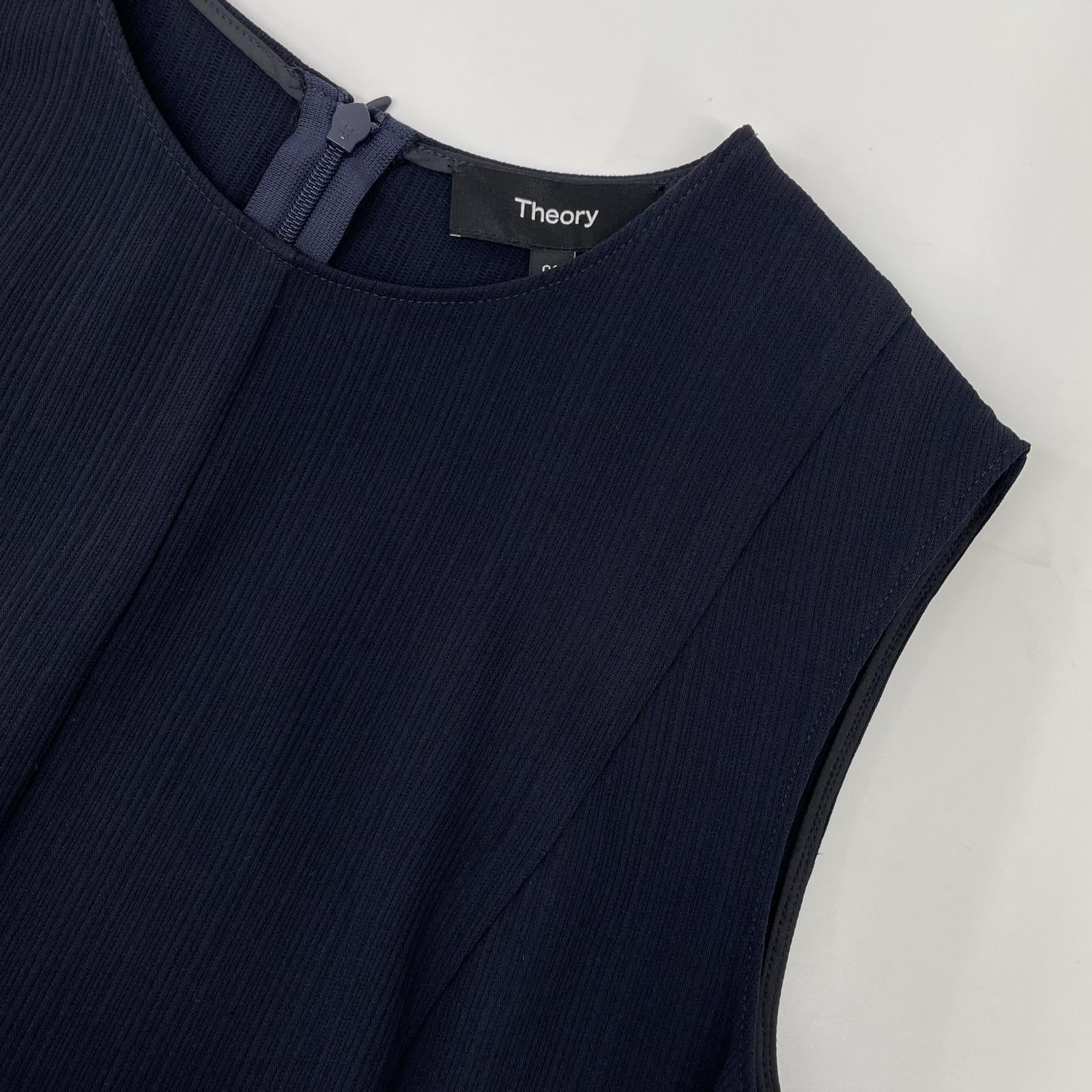 Theory セオリー ネイビー N ASYM DRESS ADMIRAL STRIPE ワンピース ワンピース