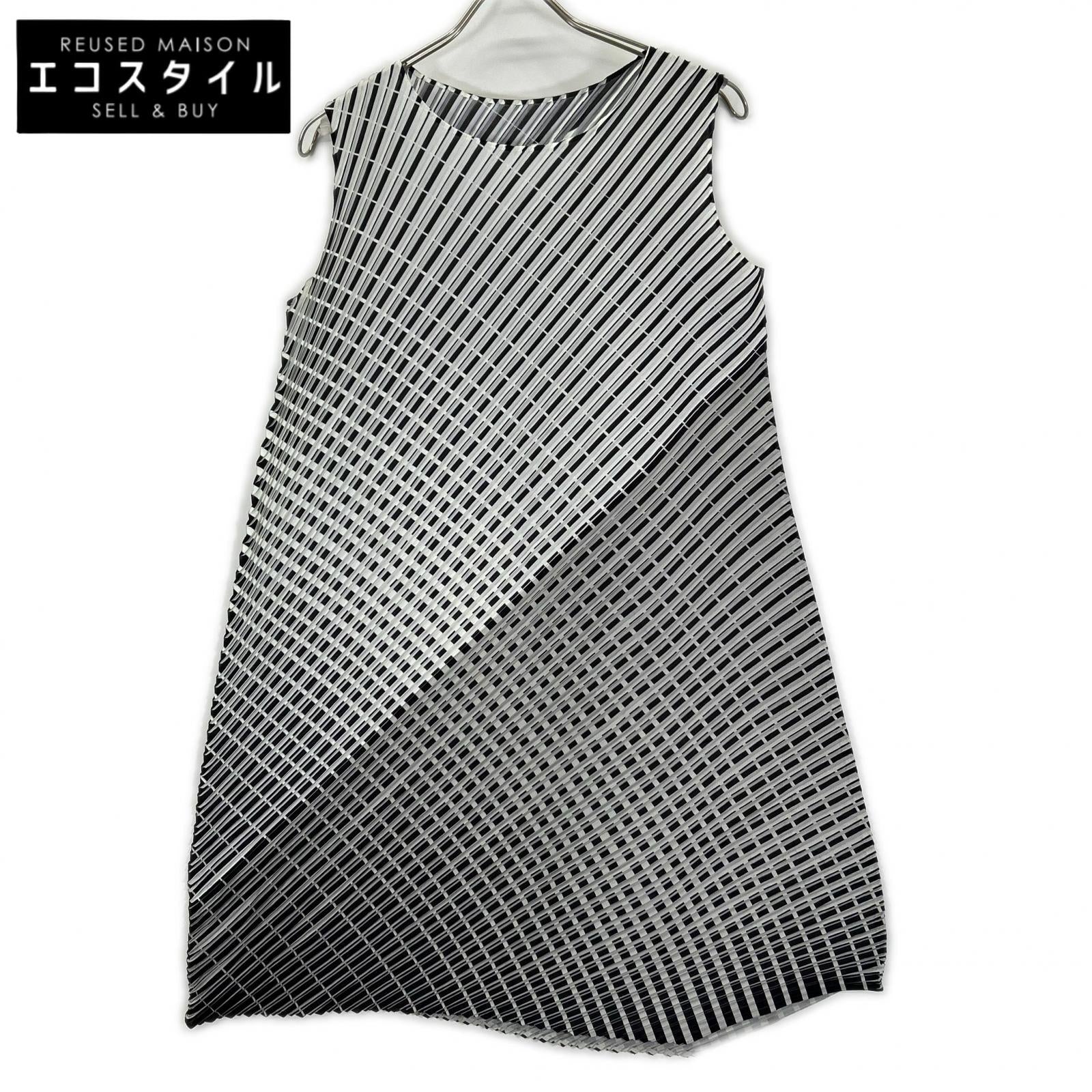PLEATS PLEASE プリーツプリーズ グレー PP71-JH556 斜めプリーツ グラデーション ワンピース ワンピース