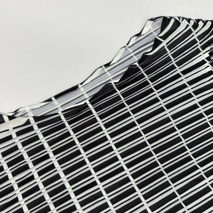 PLEATS PLEASE プリーツプリーズ グレー PP71-JH556 斜めプリーツ グラデーション ワンピース ワンピース