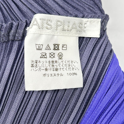 PLEATS PLEASE プリーツプリーズ パープル PP73-JH791 バイカラー ノースリーブ ワンピース ワンピース