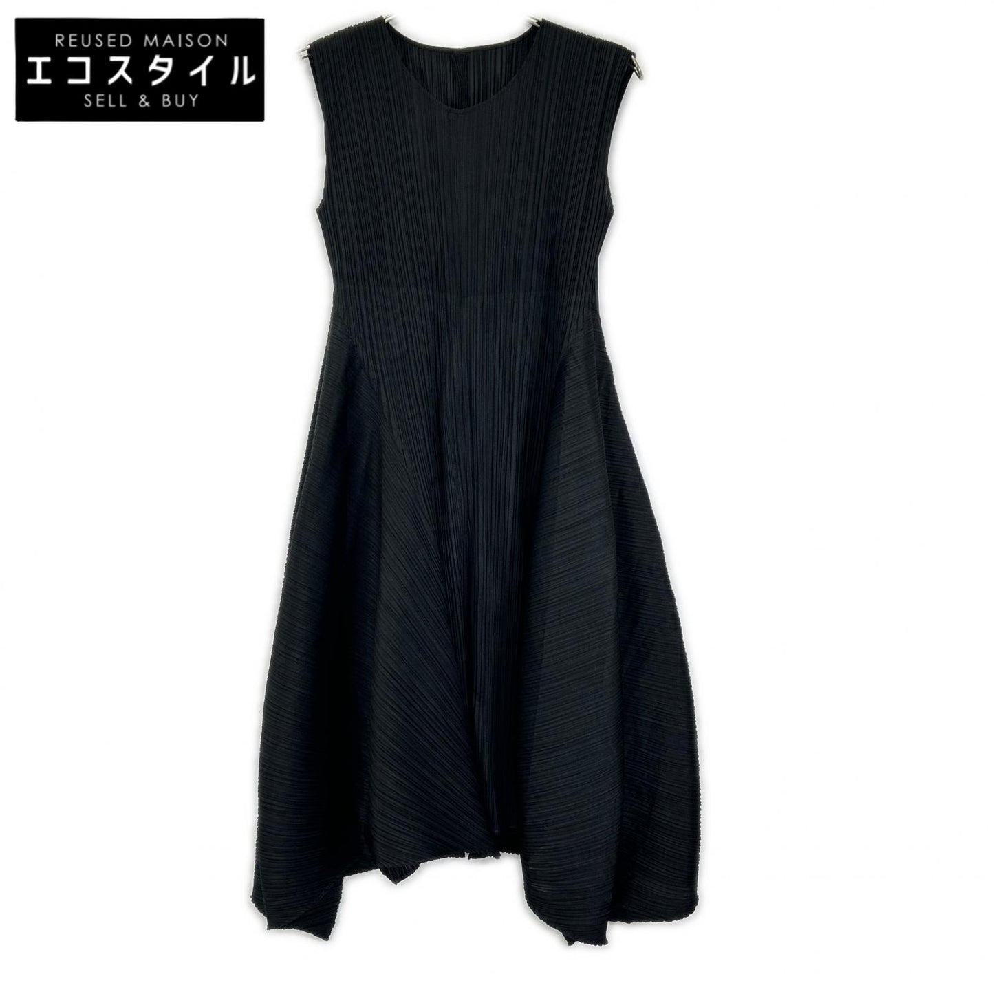 PLEATS PLEASE プリーツプリーズ ブラック PP73-JH613 ノースリーブ ワンピース ワンピース