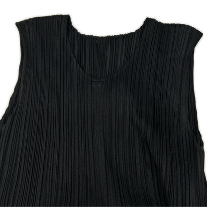 PLEATS PLEASE プリーツプリーズ ブラック PP73-JH613 ノースリーブ ワンピース ワンピース