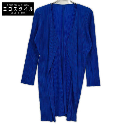 PLEATS PLEASE プリーツプリーズ ブルー PP55-JA906 ベーシックス ロング カーディガン トップス