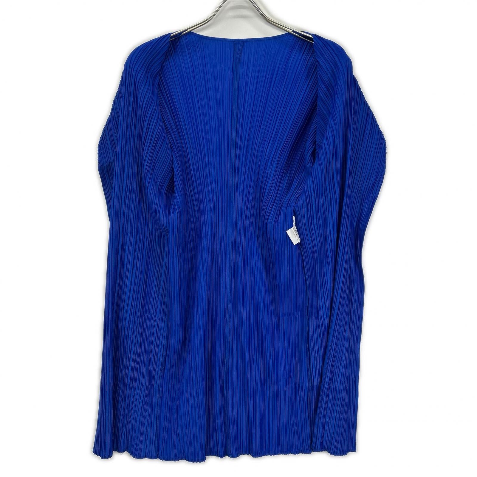 PLEATS PLEASE プリーツプリーズ ブルー PP55-JA906 ベーシックス ロング カーディガン トップス