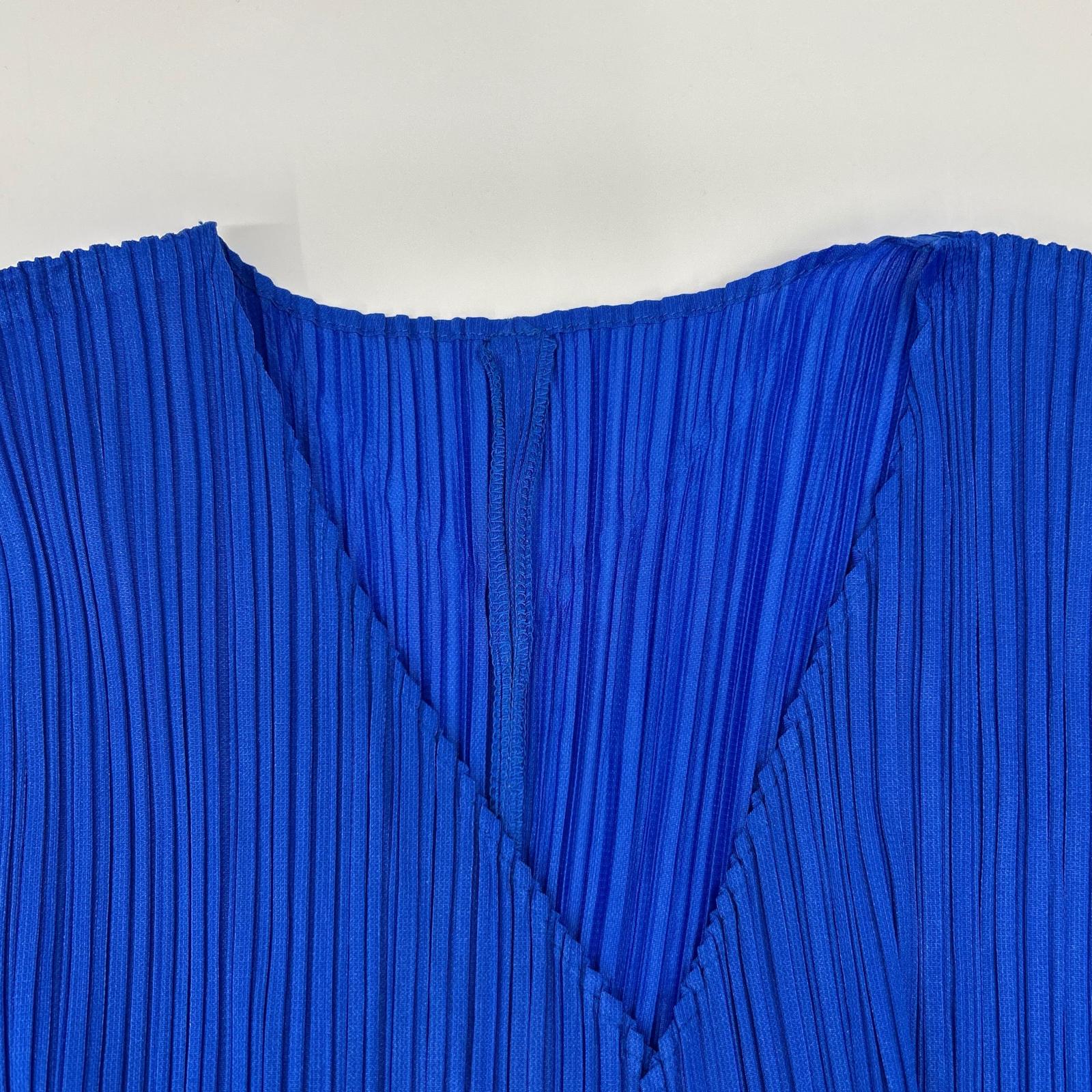 PLEATS PLEASE プリーツプリーズ ブルー PP55-JA906 ベーシックス ロング カーディガン トップス