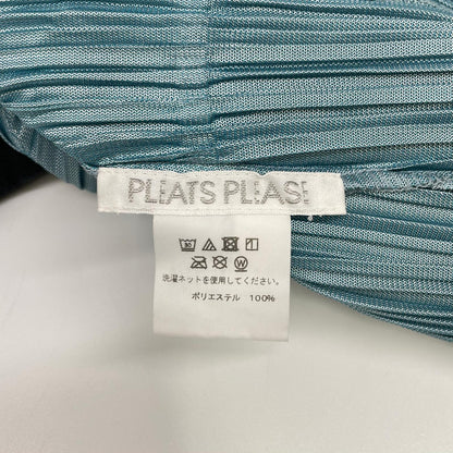 PLEATS PLEASE プリーツプリーズ ブルーグレー PP83-JA613 フリンジ カーディガン トップス