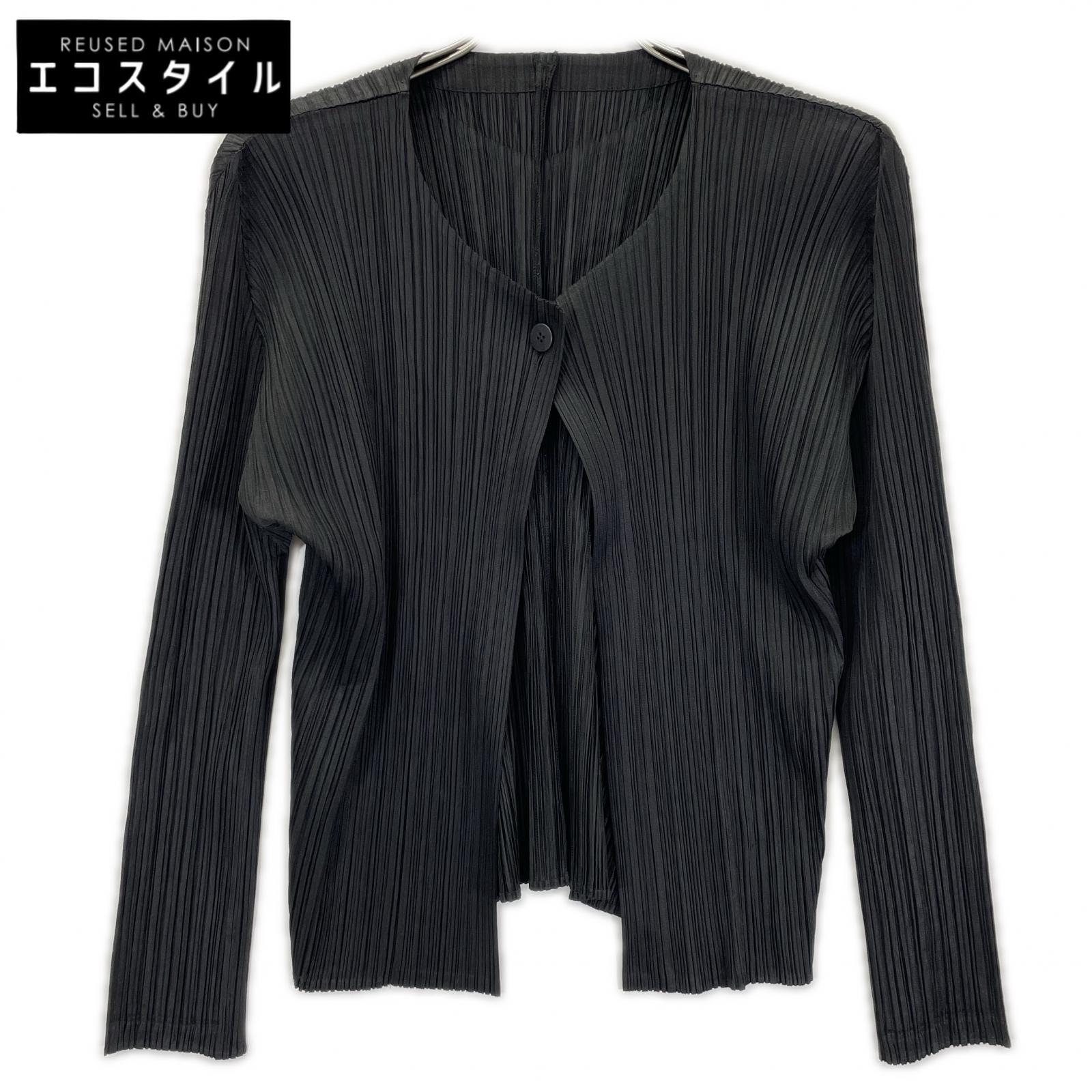 PLEATS PLEASE プリーツプリーズ ブラック PP71-JO892 1B カーディガン トップス
