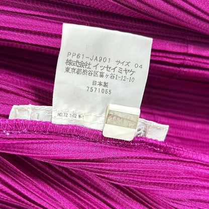 PLEATS PLEASE プリーツプリーズ パープル PP61-JA901 プリーツ ロング カーディガン トップス