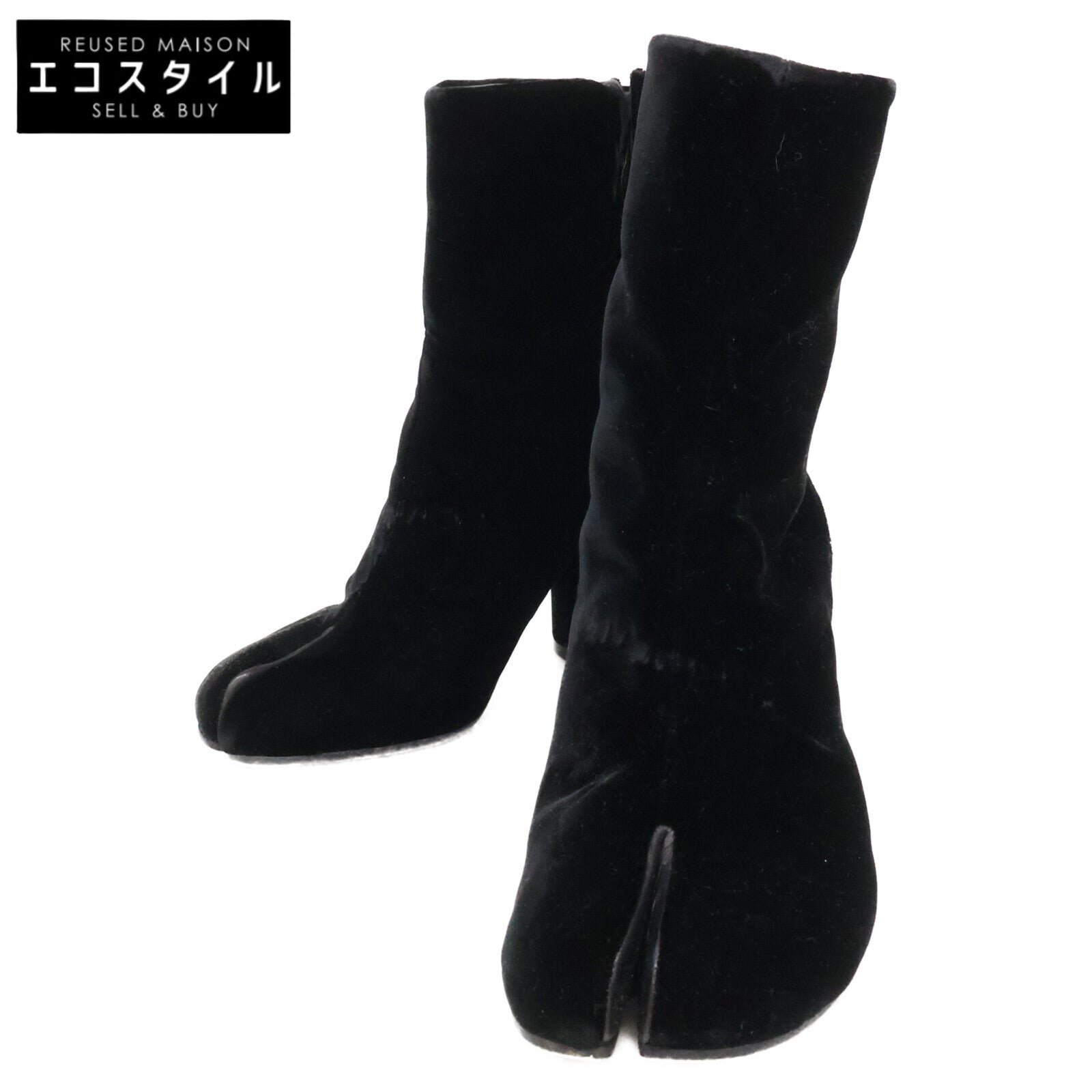 Maison margiela メゾンマルジェラ 【美品】22 S39WU0099 S48433 900 TABI ベルベット タビ ブーツ シューズ