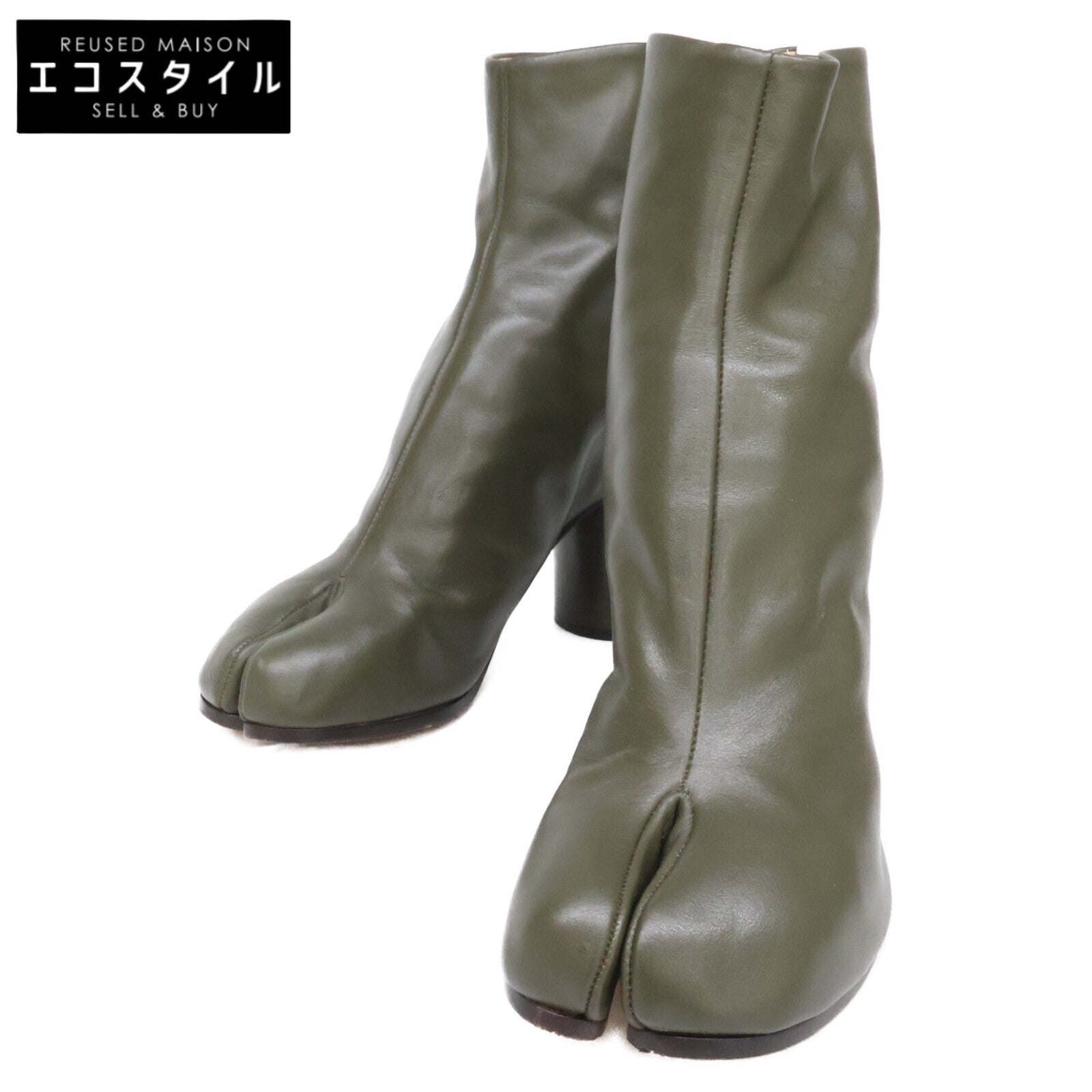 Maison margiela メゾンマルジェラ 【美品】22 S38WU0322 SY0086 697 レザー タビ ブーツ シューズ