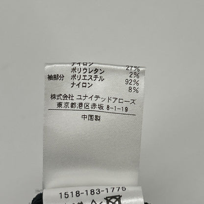 UNITED ARROWS ユナイテッドアローズ 1518-183-1775 ブラック×ホワイト ジャカードパフスリーブ ニットトップス トップス