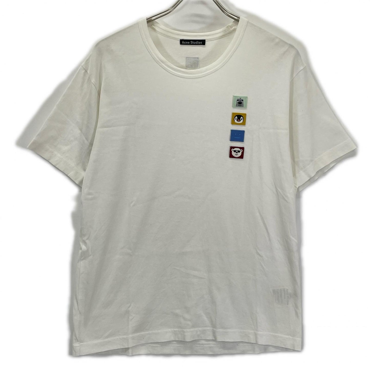 ACNE STUDIOS アクネ ストゥディオズ ホワイト FA-UX-TSHI000025 CL0044 アニマル パッチ Tシャツ トップス