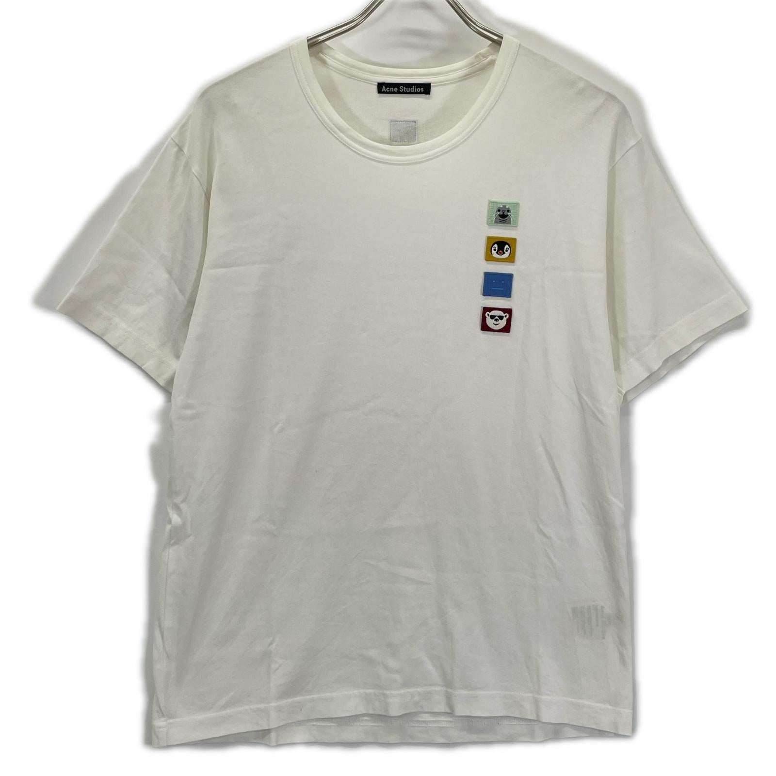 ACNE STUDIOS アクネ ストゥディオズ ホワイト FA-UX-TSHI000025 CL0044 アニマル パッチ Tシャツ トップス