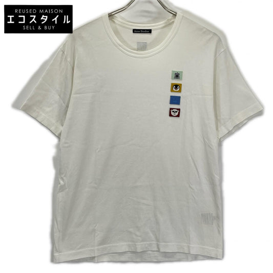 ACNE STUDIOS アクネ ストゥディオズ ホワイト FA-UX-TSHI000025 CL0044 アニマル パッチ Tシャツ トップス