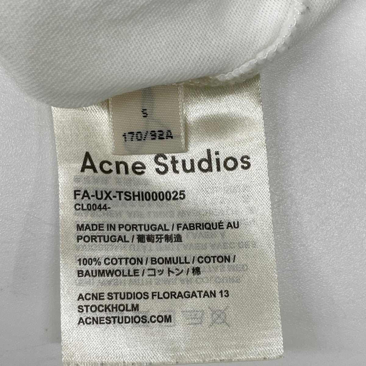 ACNE STUDIOS White FA-UX-TSHI000025 CL0044 Animal Patch T-Shirt Tops