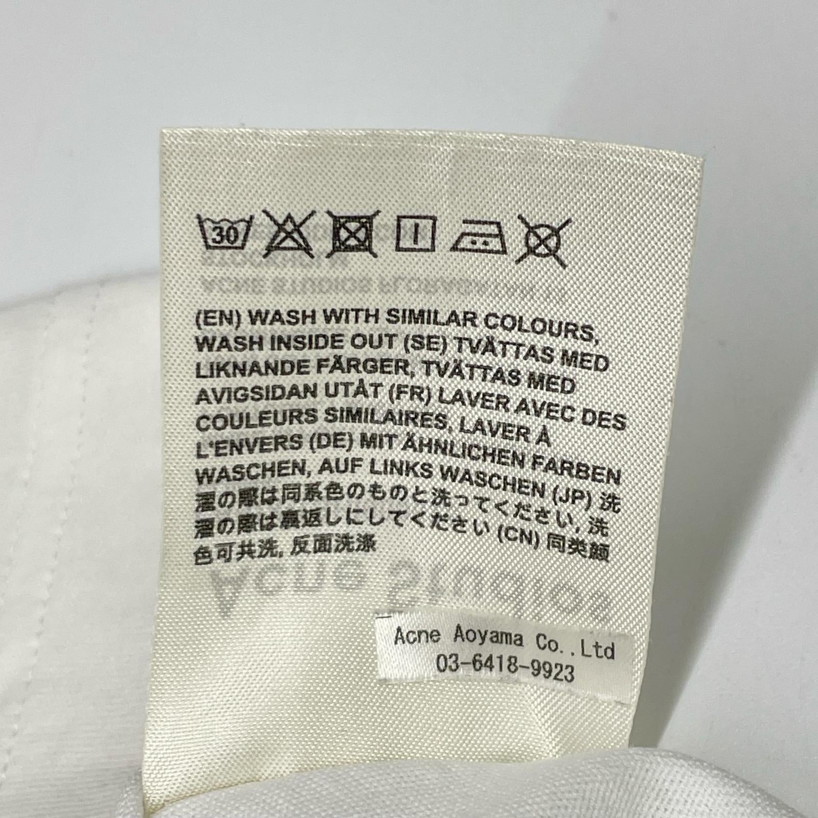 ACNE STUDIOS White FA-UX-TSHI000025 CL0044 Animal Patch T-Shirt Tops