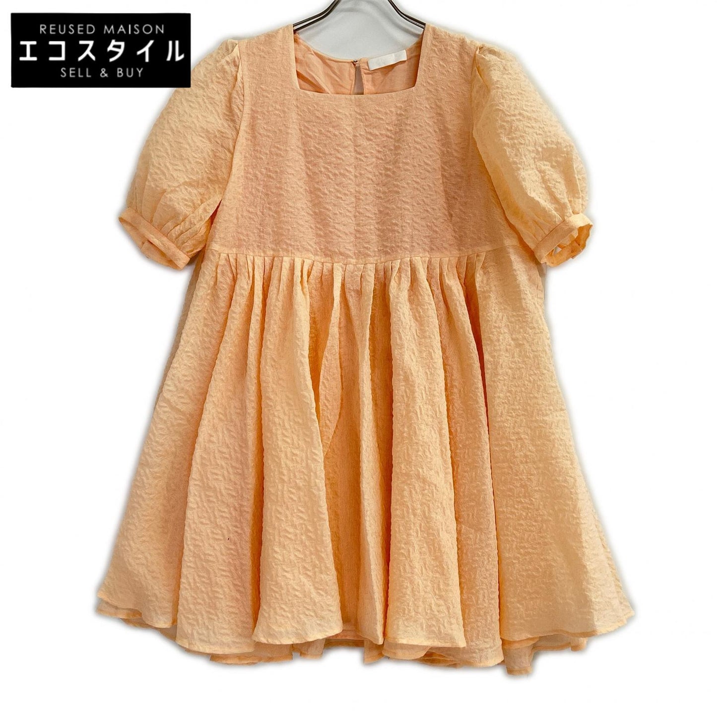 MERLETTE マーレット 3510300059 ピンク エムネス スクエアネック コットンブレンドドレス ワンピース トップス