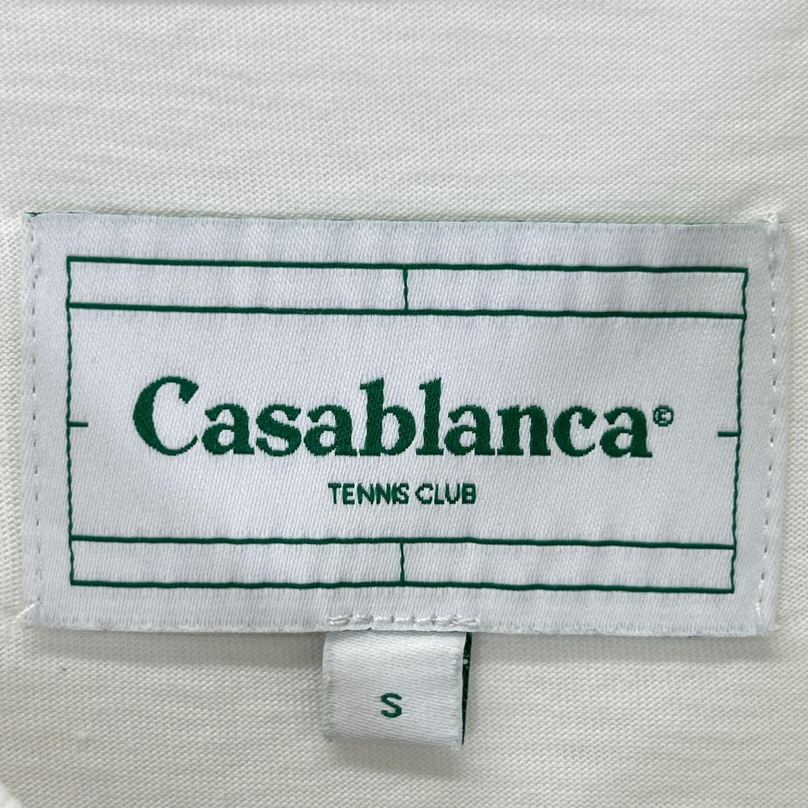 CASABLANCA カサブランカ 22SS-3 ホワイト JERSEY SCREEN PRINTED T-SHIRT トップス
