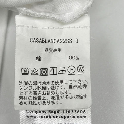 CASABLANCA カサブランカ 22SS-3 ホワイト JERSEY SCREEN PRINTED T-SHIRT トップス