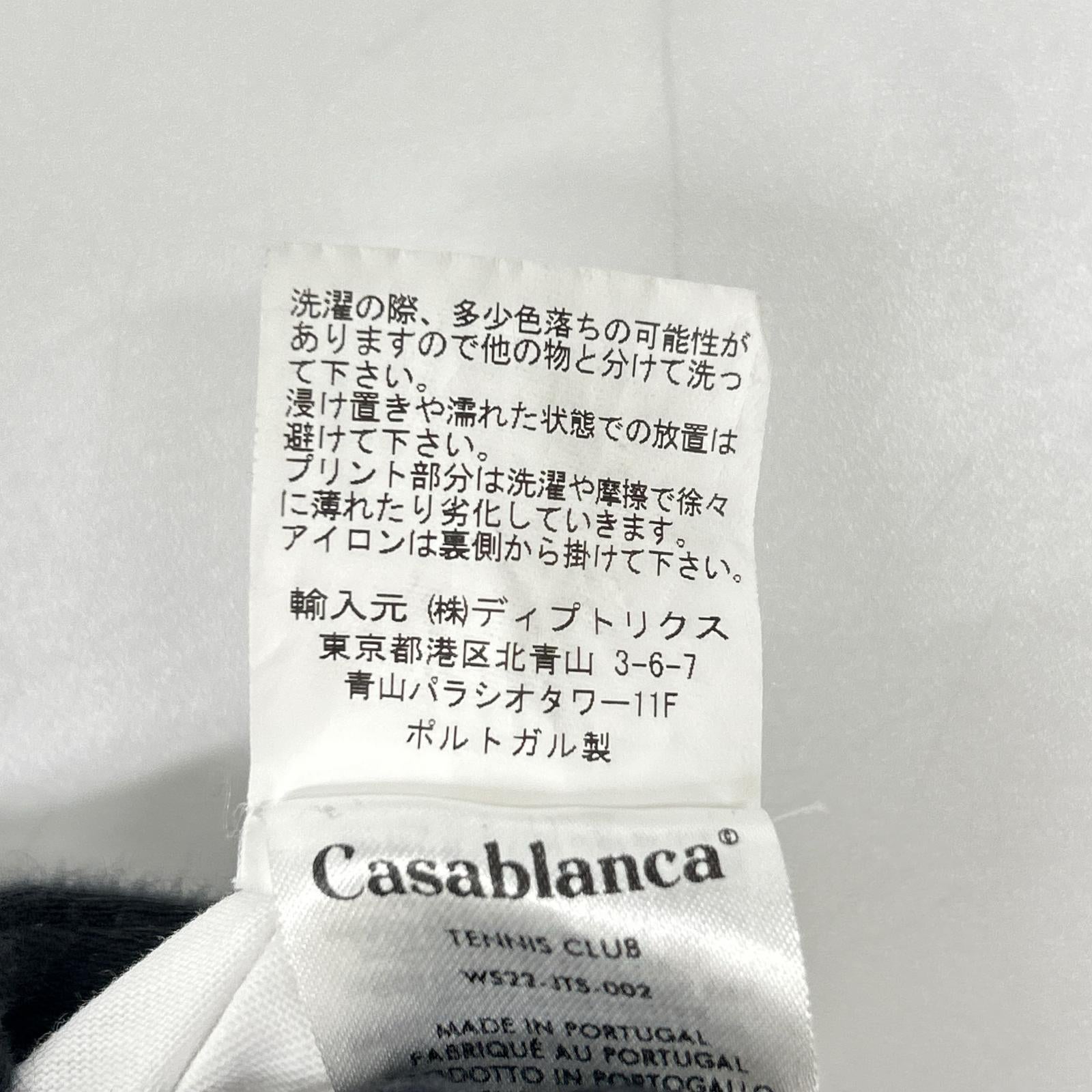 CASABLANCA カサブランカ 22SS-3 ホワイト JERSEY SCREEN PRINTED T-SHIRT トップス
