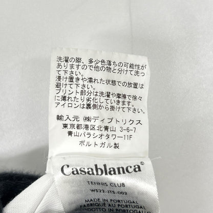 CASABLANCA カサブランカ 22SS-3 ホワイト JERSEY SCREEN PRINTED T-SHIRT トップス