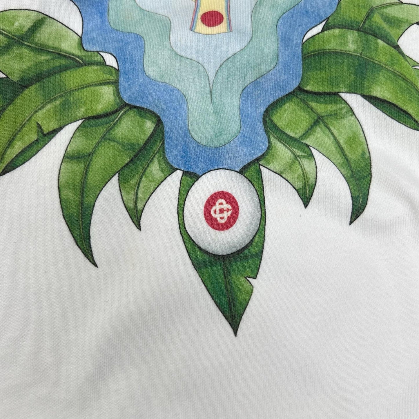 CASABLANCA カサブランカ 22SS-3 ホワイト JERSEY SCREEN PRINTED T-SHIRT トップス