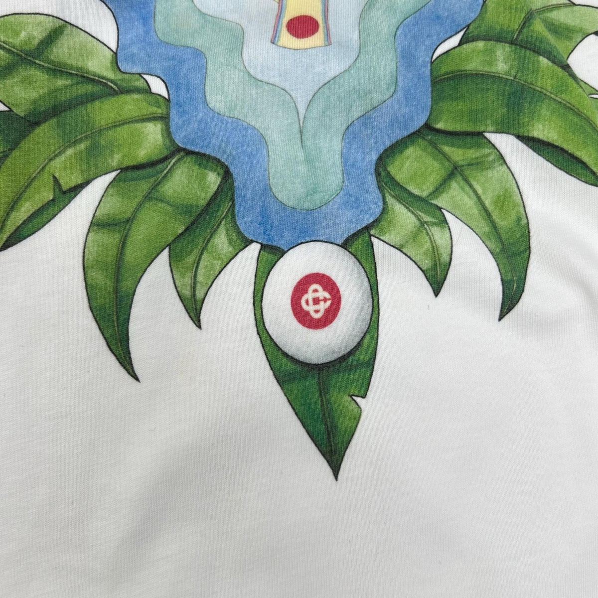 CASABLANCA カサブランカ 22SS-3 ホワイト JERSEY SCREEN PRINTED T-SHIRT トップス