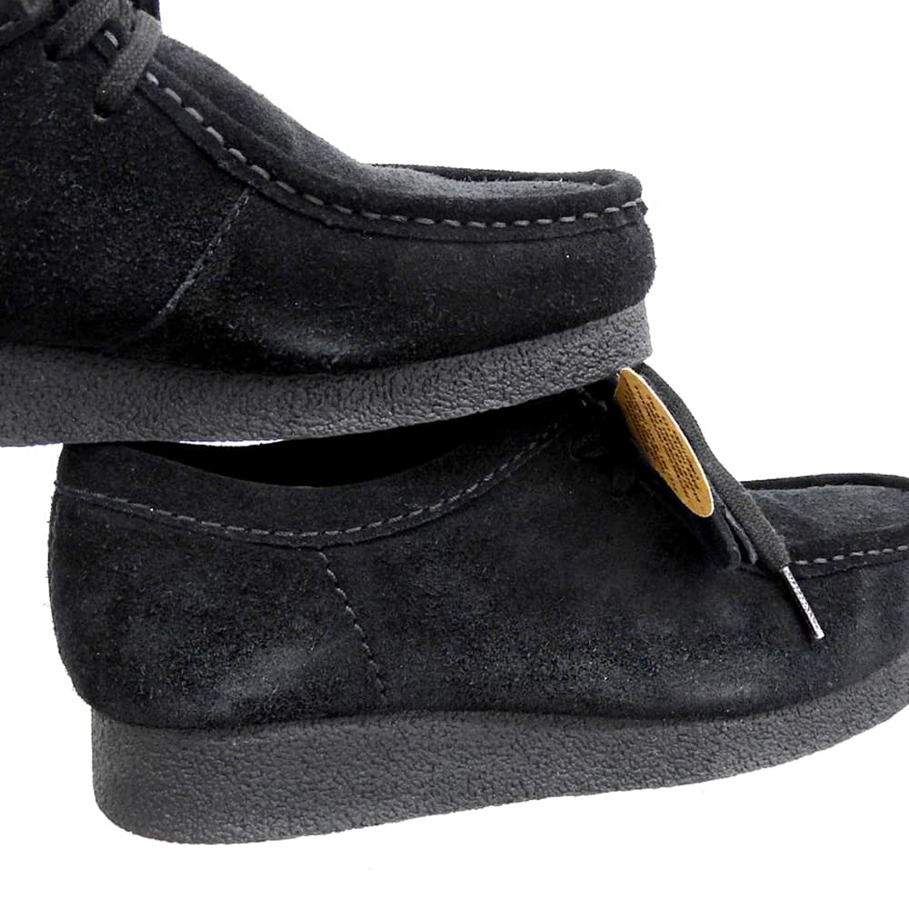Clarks クラークス 新品同様 スエード ワラビー シューズ レディース 黒 ブラック 24cm 261778337 シューズ