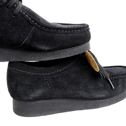 Clarks クラークス 新品同様 スエード ワラビー シューズ レディース 黒 ブラック 24cm 261778337 シューズ