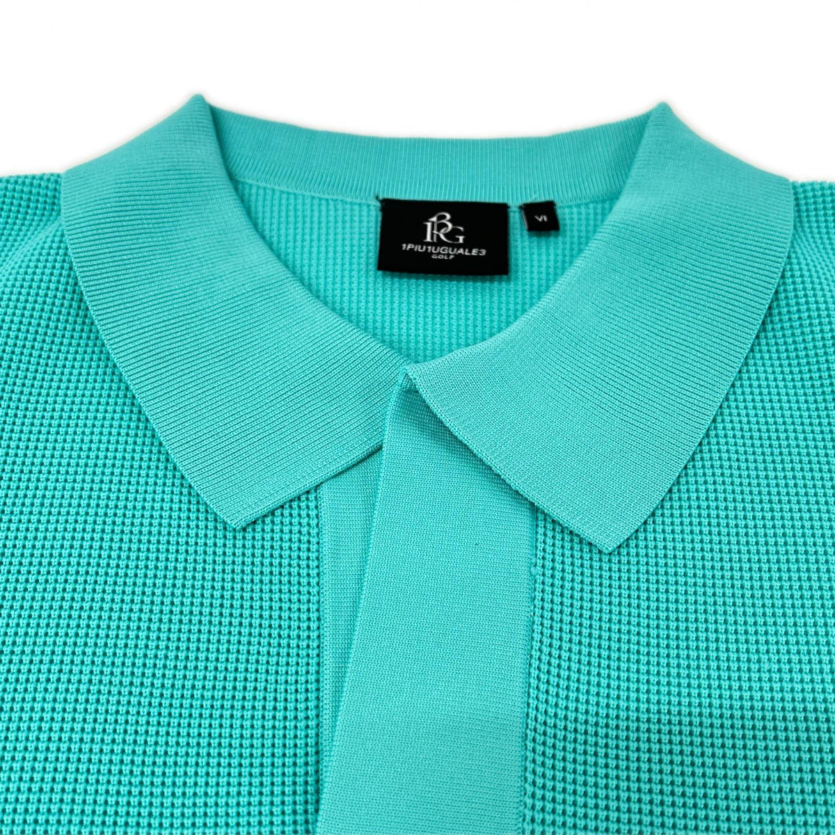 1piu1uguale3 ウノピゥウノウグァーレトレ ×HIROKUNI TOGA Vol.15 GRK091-GPE035 ターコイズ SKIPPER POLO トップス トップス