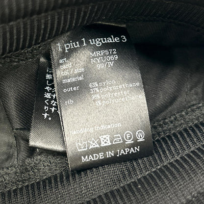 1piu1uguale3 ウノピゥウノウグァーレトレ MRP572-NYU069 ブラック RIB PANTS / KAJI 4WAY NYLON パンツ ボトムス