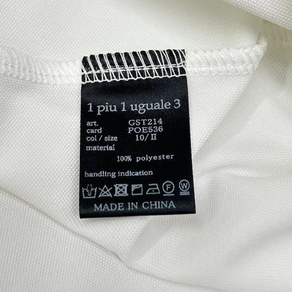 1piu1uguale3 ウノピゥウノウグァーレトレ GST214-POE536 ホワイト POLO EMBOSS トップス トップス