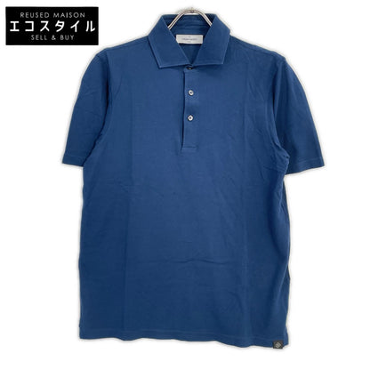 GRAN SASSO グランサッソ ブルー 24P 60103 81401 70双糸 コットン 鹿の子 ポロシャツ トップス