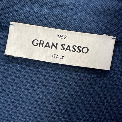 GRAN SASSO グランサッソ ブルー 24P 60103 81401 70双糸 コットン 鹿の子 ポロシャツ トップス