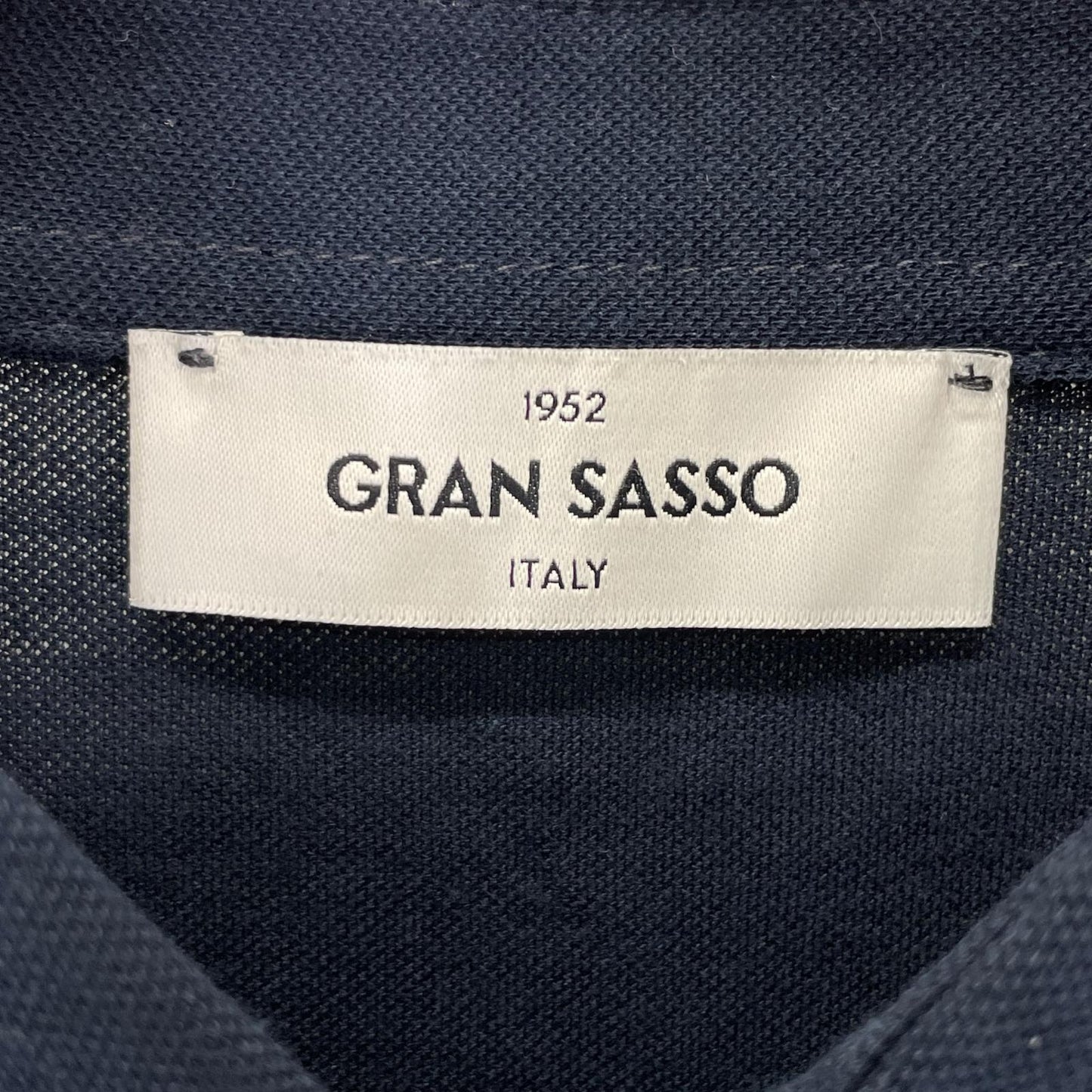 GRAN SASSO グランサッソ ネイビー 24P 60103 81401 70双糸 コットン 鹿の子 ポロシャツ トップス