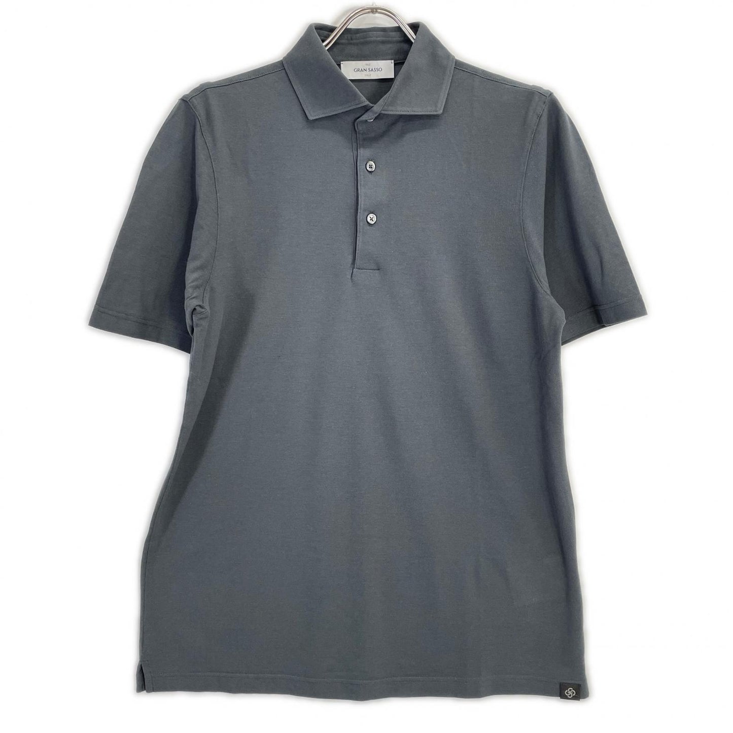 GRAN SASSO グランサッソ グレー 24P 60103 81401 70双糸 コットン 鹿の子 ポロシャツ トップス