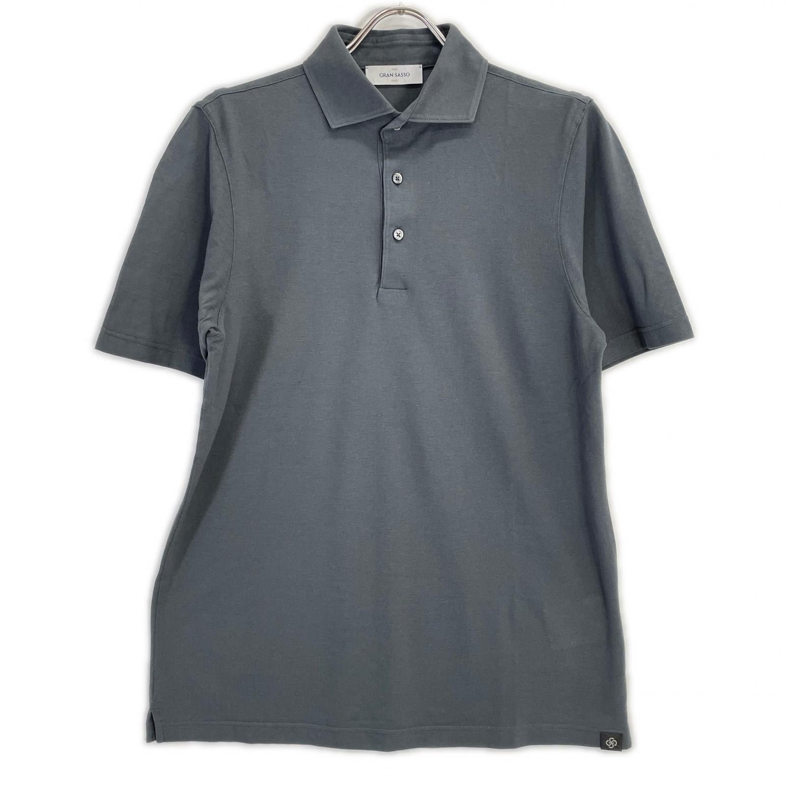 GRAN SASSO グランサッソ グレー 24P 60103 81401 70双糸 コットン 鹿の子 ポロシャツ トップス