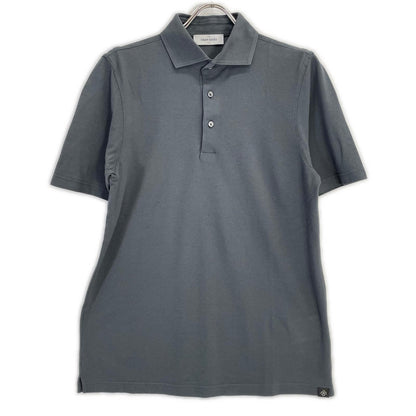 GRAN SASSO グランサッソ グレー 24P 60103 81401 70双糸 コットン 鹿の子 ポロシャツ トップス