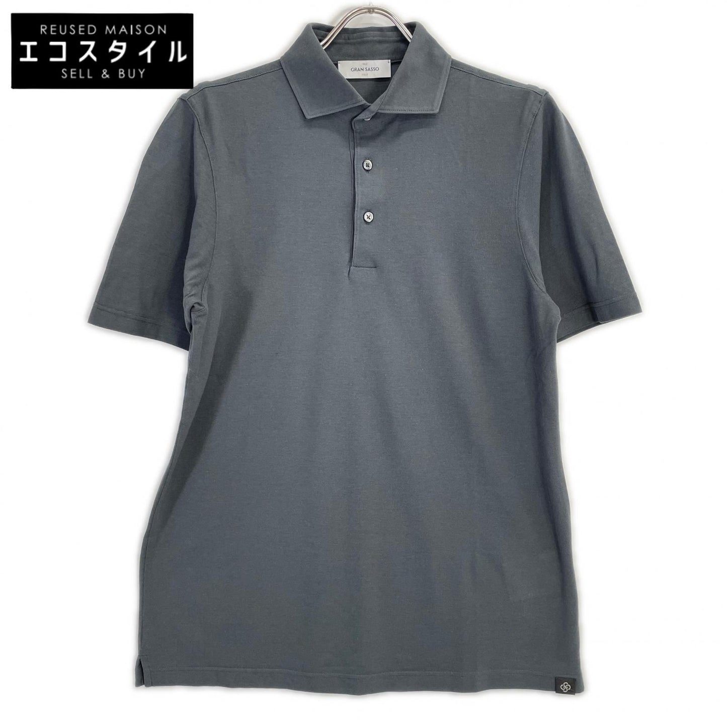 GRAN SASSO グランサッソ グレー 24P 60103 81401 70双糸 コットン 鹿の子 ポロシャツ トップス
