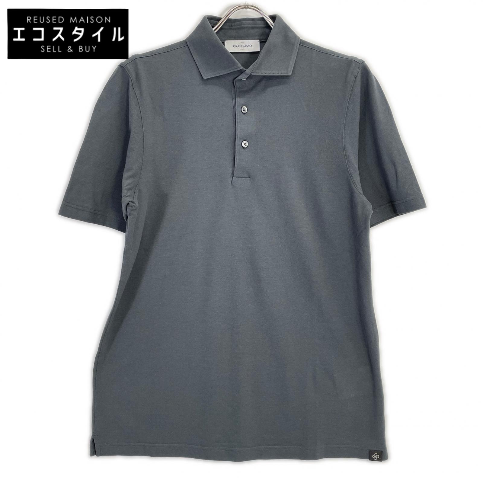 GRAN SASSO グランサッソ グレー 24P 60103 81401 70双糸 コットン 鹿の子 ポロシャツ トップス