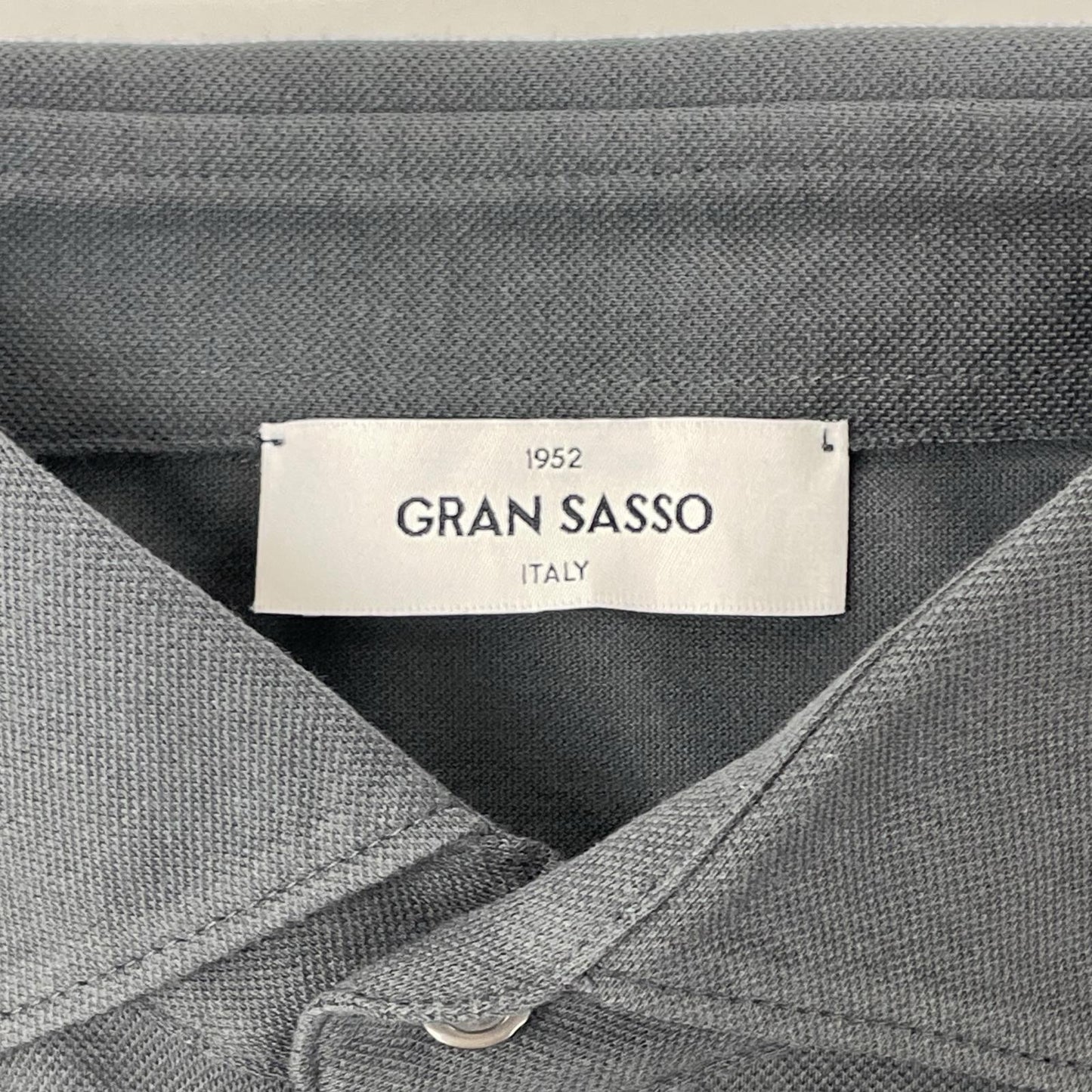 GRAN SASSO グランサッソ グレー 24P 60103 81401 70双糸 コットン 鹿の子 ポロシャツ トップス