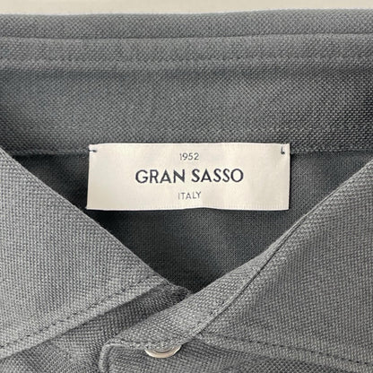 GRAN SASSO グランサッソ グレー 24P 60103 81401 70双糸 コットン 鹿の子 ポロシャツ トップス