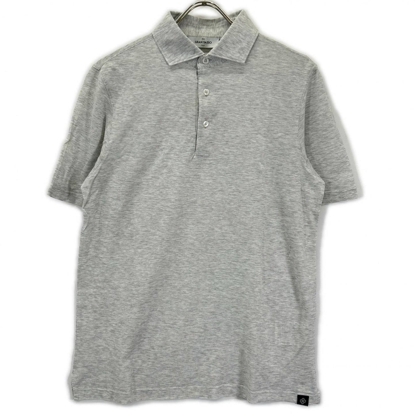 GRAN SASSO グランサッソ ライトグレー 24P 60103 81401 70双糸 コットン 鹿の子 ポロシャツ トップス