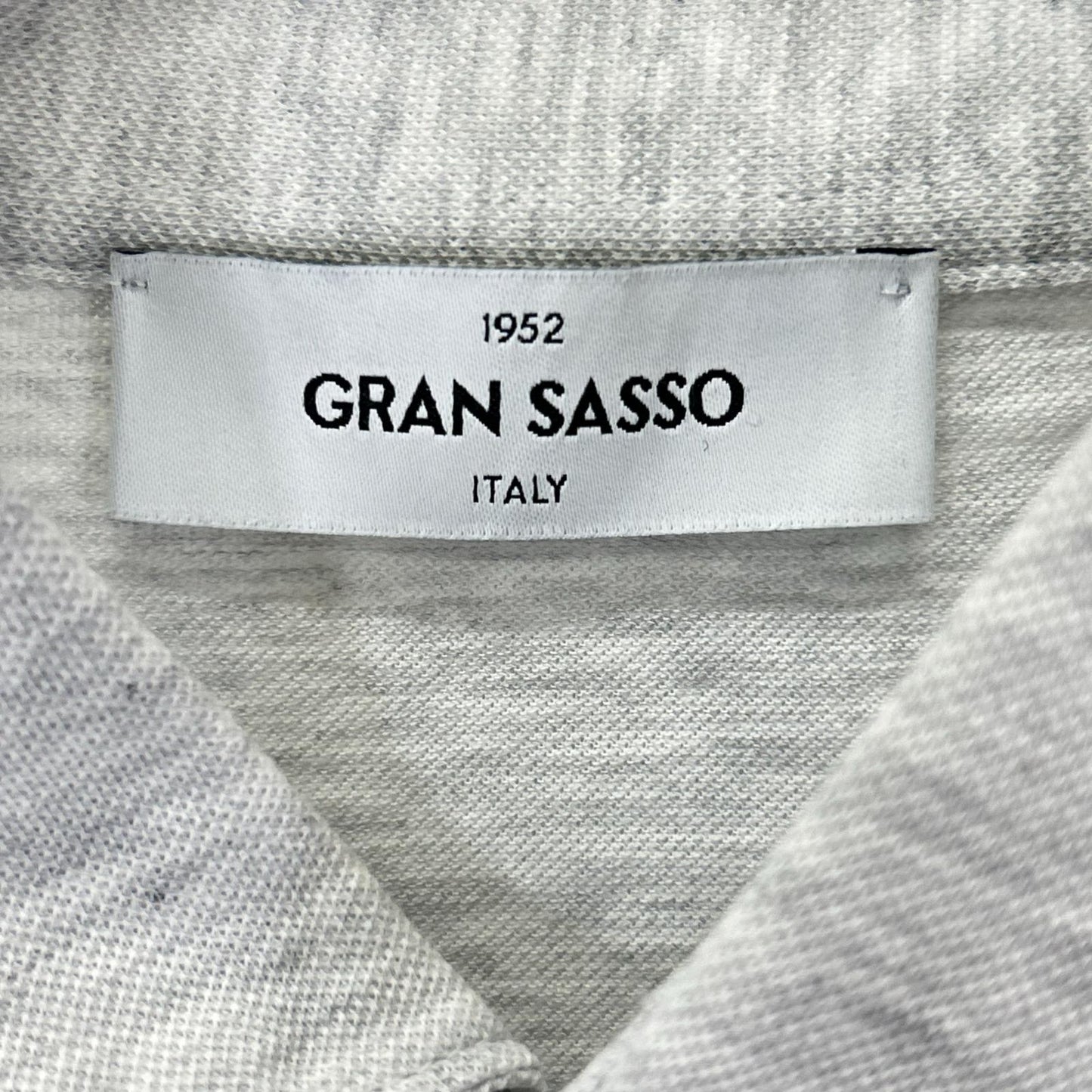 GRAN SASSO グランサッソ ライトグレー 24P 60103 81401 70双糸 コットン 鹿の子 ポロシャツ トップス