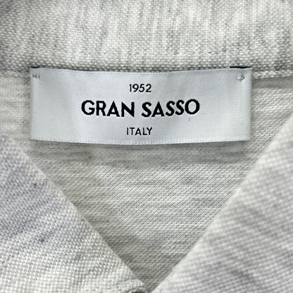 GRAN SASSO グランサッソ ライトグレー 24P 60103 81401 70双糸 コットン 鹿の子 ポロシャツ トップス