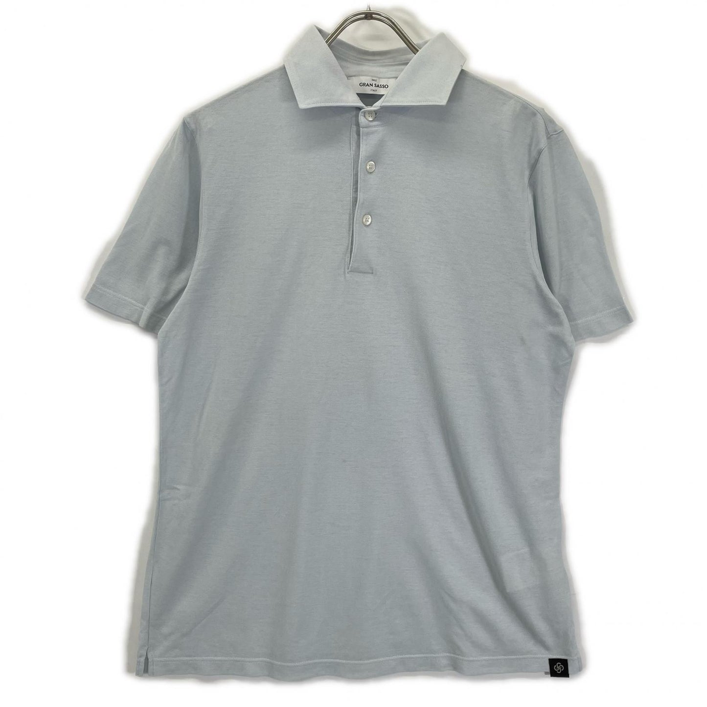 GRAN SASSO グランサッソ ライトブルー 24P 60103 81401 70双糸 コットン 鹿の子 ポロシャツ トップス