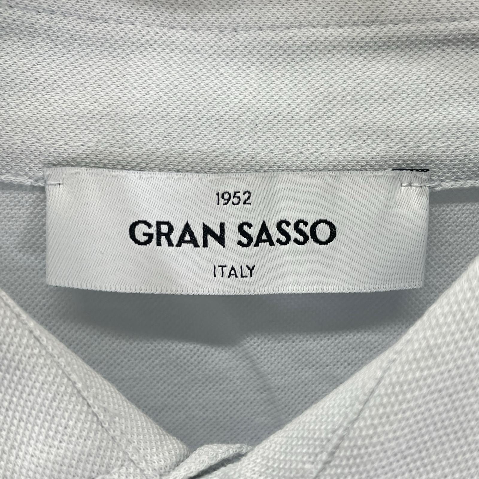 GRAN SASSO グランサッソ ライトブルー 24P 60103 81401 70双糸 コットン 鹿の子 ポロシャツ トップス