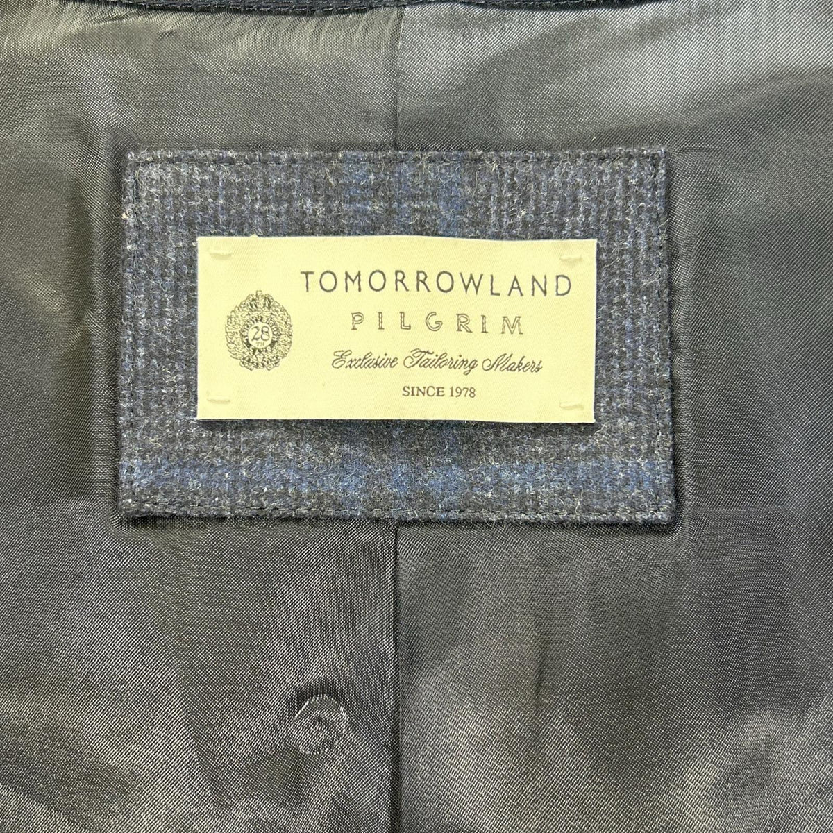 TOMORROWLAND PILGRIM トゥモローランドピルグリム ネイビー ゼニア生地 ウールカシミヤフランネル ステンカラーコート コート