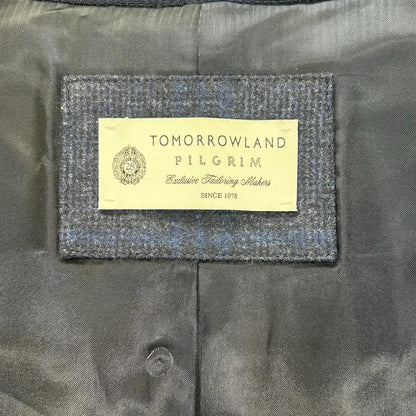 TOMORROWLAND PILGRIM トゥモローランドピルグリム ネイビー ゼニア生地 ウールカシミヤフランネル ステンカラーコート コート