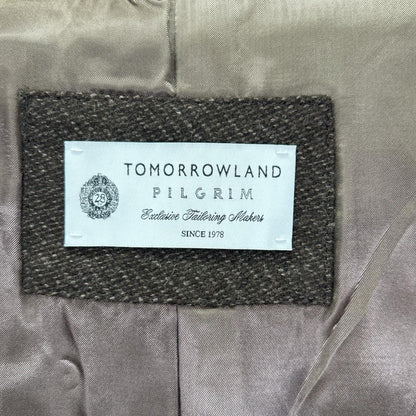 TOMORROWLAND PILGRIM トゥモローランドピルグリム ブラウン ゼニア生地 ウールカシミヤフランネル ステンカラーコート コート